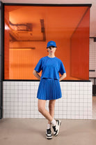 GMG Firenze-Pileli Kadın Şort Etek-Etek-3-Milagron.com