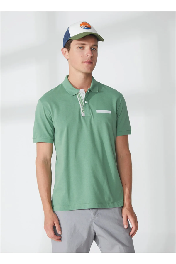 Polo Yaka %100 Pamuk Slim Fit Erkek T-Shirt