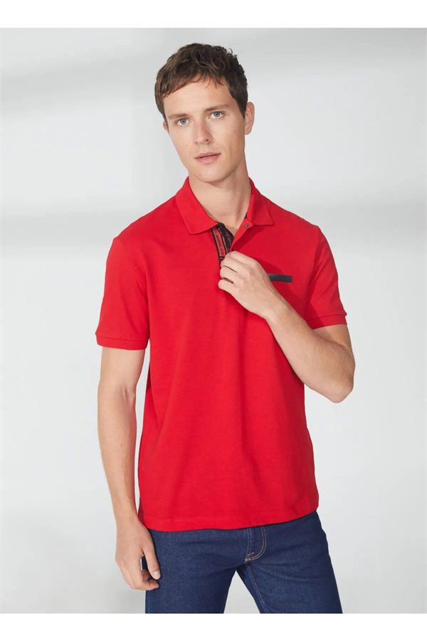 Polo Yaka %100 Pamuk Slim Fit Erkek T-Shirt