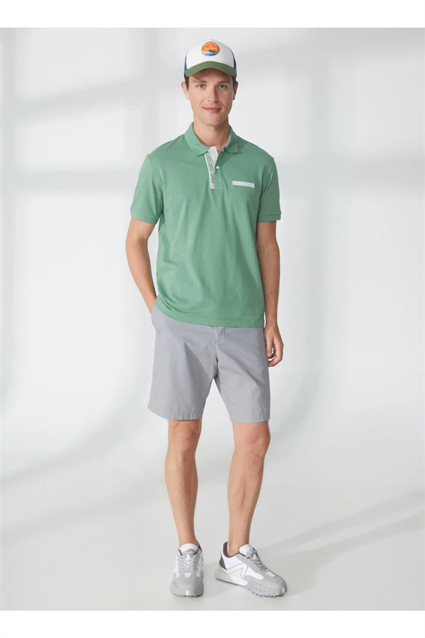 Polo Yaka %100 Pamuk Slim Fit Erkek T-Shirt