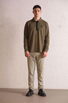 GMG Firenze-Polo Yaka Dikiş Detaylı Erkek Sweatshirt-SWEATSHIRT-10-Milagron.com
