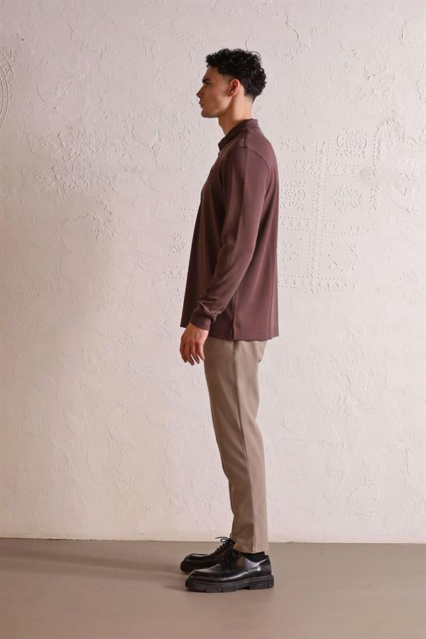 GMG Firenze-Polo Yaka Dikiş Detaylı Erkek Sweatshirt-SWEATSHIRT-2-Milagron.com