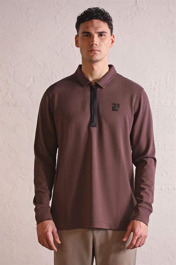 GMG Firenze-Polo Yaka Dikiş Detaylı Erkek Sweatshirt-SWEATSHIRT-4-Milagron.com