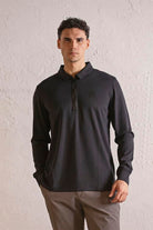 GMG Firenze-Polo Yaka Dikiş Detaylı Erkek Sweatshirt-SWEATSHIRT-9-Milagron.com