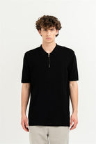 Polo Yaka Fermuarlı Kısa Kollu Slim Fit Erkek T-Shirt