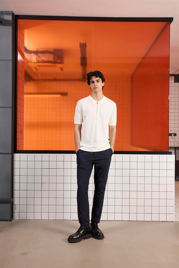 GMG Firenze-Polo Yaka Fermuarlı Slim Fit Triko Erkek Kazak-KAZAK-1-Milagron.com