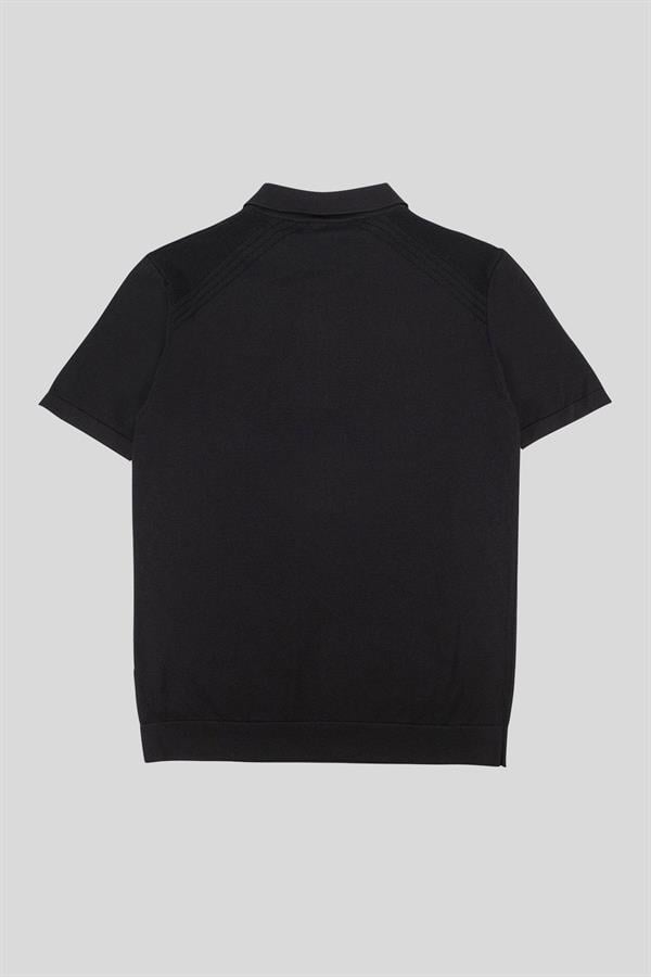 GMG Firenze-Polo Yaka Fermuarlı Slim Fit Triko Erkek Kazak-KAZAK-13-Milagron.com