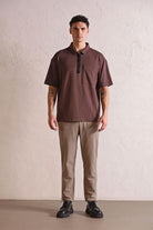 GMG Firenze-Polo Yaka Patı Fermuarlı Cepli Erkek T Shirt-KISA KOL-1-Milagron.com
