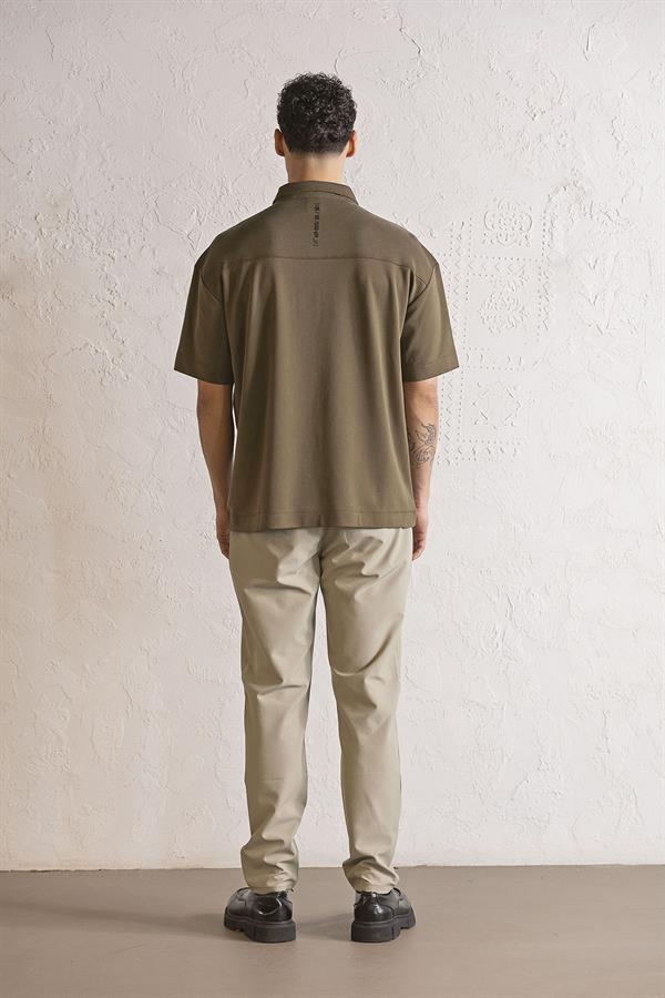 GMG Firenze-Polo Yaka Patı Fermuarlı Cepli Erkek T Shirt-KISA KOL-13-Milagron.com