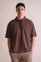 GMG Firenze-Polo Yaka Patı Fermuarlı Cepli Erkek T Shirt-KISA KOL-4-Milagron.com