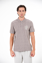 Polo Yaka Sol Göğsü Arma Detaylı Jakarlı Erkek T-Shirt