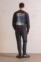 GMG Firenze-Bisiklet Yaka Sırtı Ve Göğsü Baskılı Erkek Sweatshirt-Sweatshirts & Hoodies-3-Milagron.com