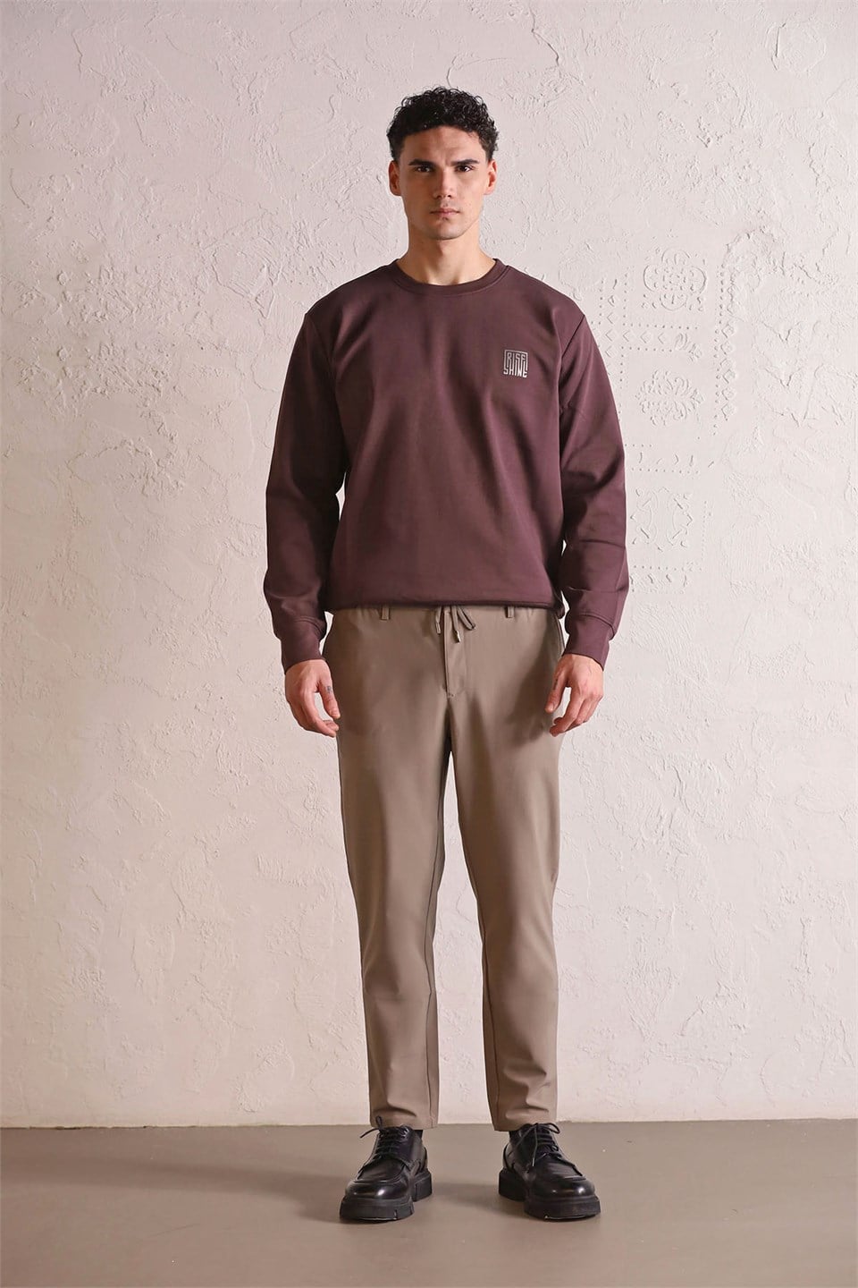 GMG Firenze-Bisiklet Yaka Sırtı Ve Göğsü Baskılı Erkek Sweatshirt-Sweatshirts & Hoodies-1-Milagron.com