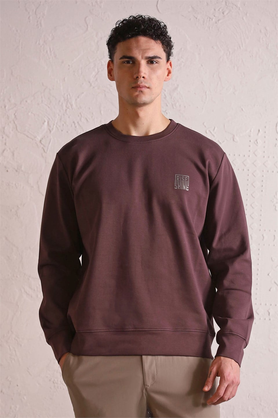 GMG Firenze-Bisiklet Yaka Sırtı Ve Göğsü Baskılı Erkek Sweatshirt-Sweatshirts & Hoodies-4-Milagron.com