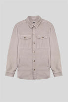 GMG Firenze-Regular Fit Moleskin Kumaş Erkek Dış Gömlek-SWEAT MONT-5-Milagron.com