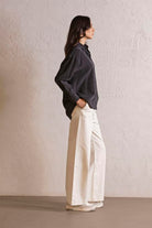 GMG Firenze-Regular Fit Siyah Kadın Gömlek-GÖMLEK-3-Milagron.com