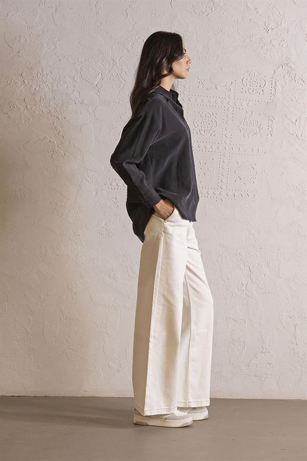 GMG Firenze-Regular Fit Siyah Kadın Gömlek-GÖMLEK-3-Milagron.com