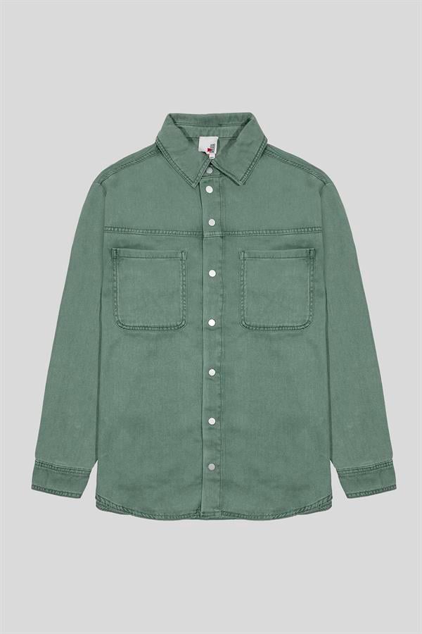 GMG Firenze-Regular Fit önü çıtçıt Kapamalı Lyocell Kadın Gömlek-GÖMLEK-5-Milagron.com