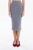 GMG Firenze-Slim Fit Basic Midi Boy Kadın Triko Etek-ETEK-1-Milagron.com