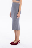 GMG Firenze-Slim Fit Basic Midi Boy Kadın Triko Etek-ETEK-4-Milagron.com
