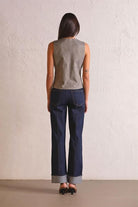 GMG Firenze-Straight Fit Dikiş Detaylı Denim Kadın Pantolon-DENİM PANTOLON-3-Milagron.com