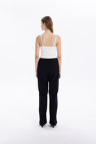 V Yaka Slim Fit İNce Askılı Triko Kadın Atlet