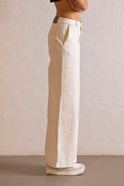 GMG Firenze-Wide Leg Ekru Denim Pantolon-DENİM PANTOLON-3-Milagron.com