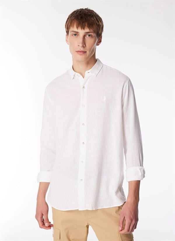 GMG Firenze-Yakası Alttan Britli Regular Fit Basic Erkek Gömlek-Summer'25-1-Milagron.com