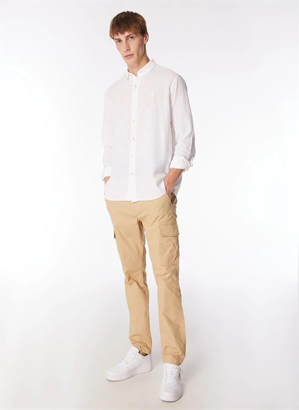 GMG Firenze-Yakası Alttan Britli Regular Fit Basic Erkek Gömlek-Summer'25-4-Milagron.com