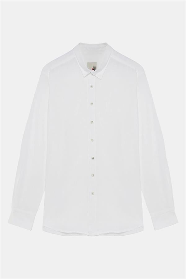 GMG Firenze-Yakası Britli Oversize Erkek Gömlek-Summer'25-1-Milagron.com