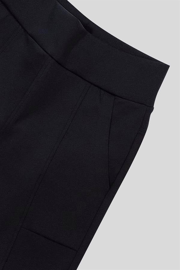 GMG Firenze-Yüksek Bel İspanyol Paçası Fermuarlı örme Kadın Tayt Pantolon-Activewear-6-Milagron.com