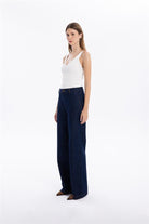 GMG Firenze-Yüksek Bel Wide Leg Bol Paça Denim Kadın Jean Pantolon-//Özel Fi̇yatlar-12-Milagron.com