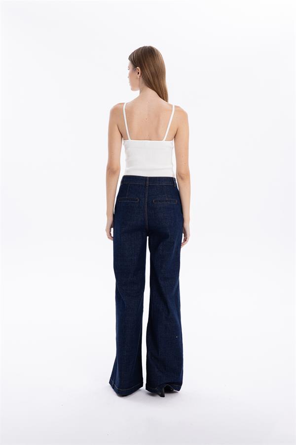 GMG Firenze-Yüksek Bel Wide Leg Bol Paça Denim Kadın Jean Pantolon-//Özel Fi̇yatlar-13-Milagron.com