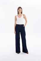 GMG Firenze-Yüksek Bel Wide Leg Bol Paça Denim Kadın Jean Pantolon-//Özel Fi̇yatlar-9-Milagron.com
