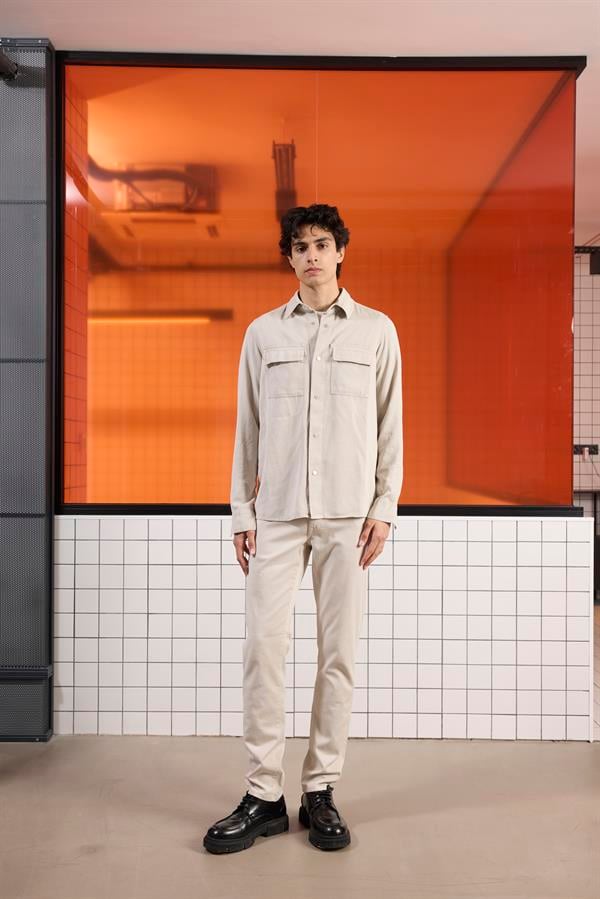 GMG Firenze-çıtçıtlı Regular Fit Yıkama Desenli Erkek Gömlek-GÖMLEK-6-Milagron.com