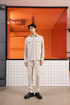 GMG Firenze-çıtçıtlı Regular Fit Yıkama Desenli Erkek Gömlek-GÖMLEK-7-Milagron.com