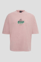 GNP İstanbul-Gnp Eskitme Yıkamalı Pembe Tshirt-T-Shirts-1-Milagron.com