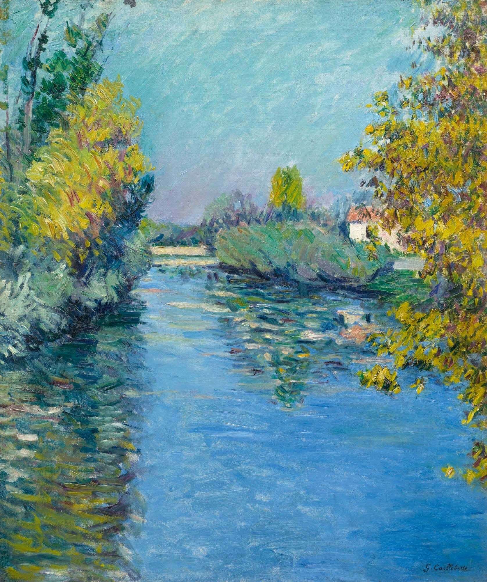 Gustave Caillebotte - Seine Nehri'Nin Küçük Kolu Sonbahar Etkisi