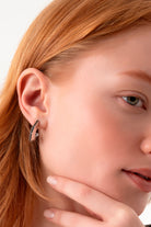 Gal İstanbul-Nova Küpe Silver x Black-Küpe-2-Milagron.com