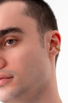 Gal İstanbul-Tiny Earcuff Gold x Black-Küpe-2-Milagron.com
