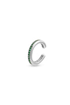 Gal İstanbul-Tiny Earcuff Silver x Green-Küpe-1-Milagron.com