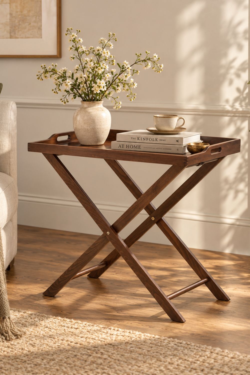 Alto Ahşap Ayaklı Tepsi Sehpa - 1
