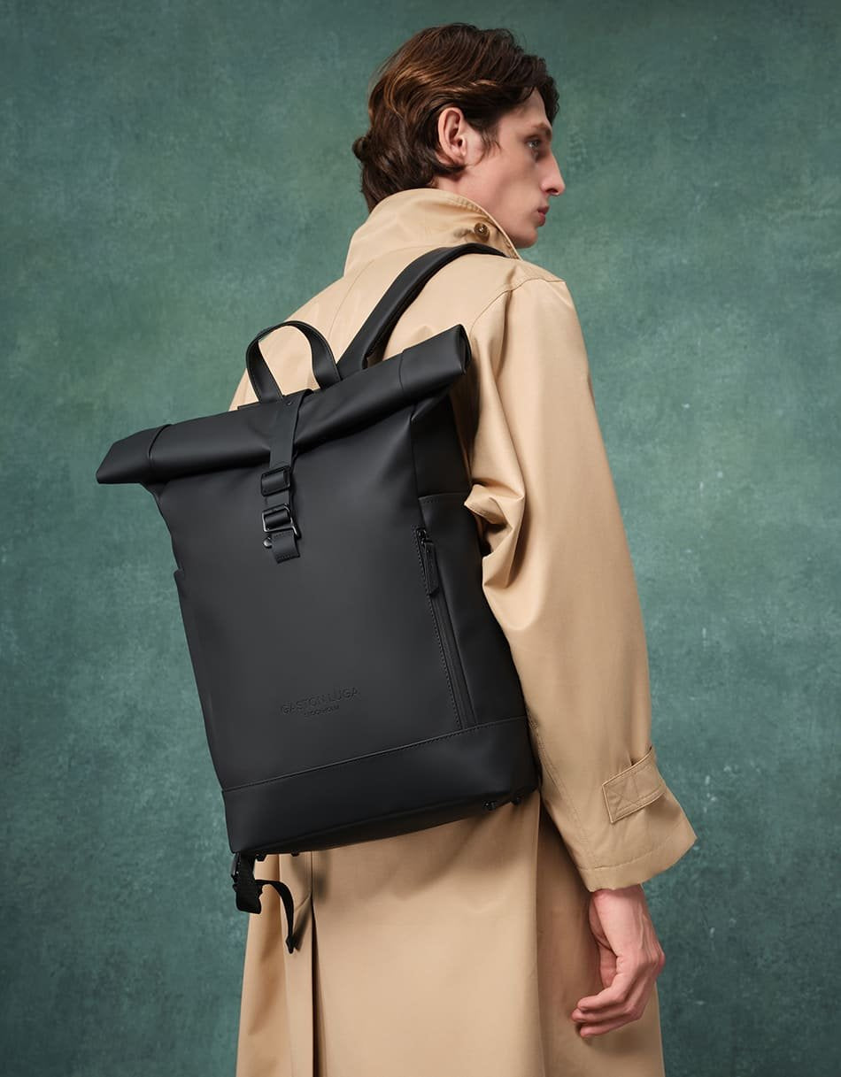 Gaston Luga-Gaston Luga Spläsh Rolltop 16" Sırt çantası Black-Sırt Çantası-7-Milagron.com