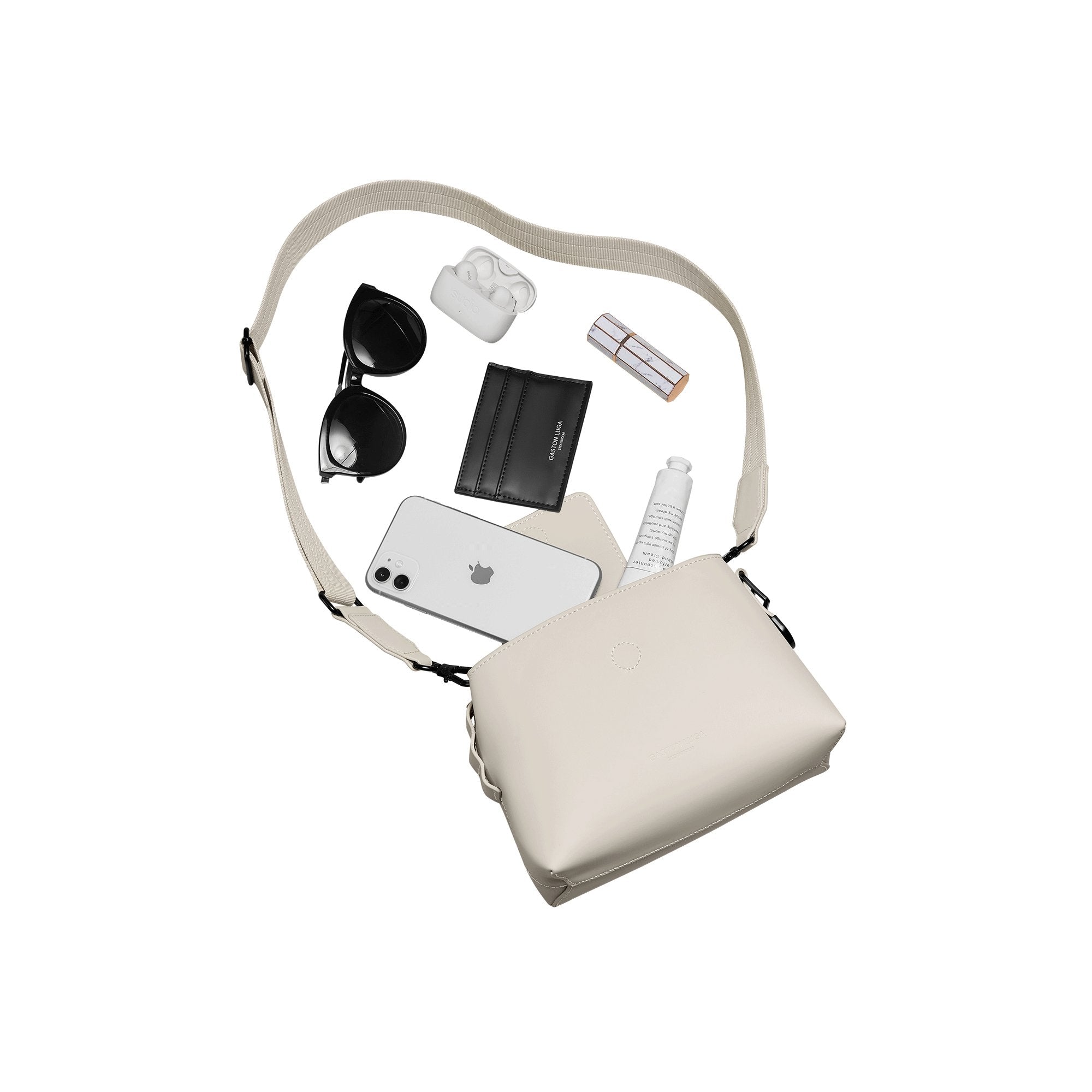 Gaston Luga-Gaston Luga Spläshini El çantası Cloud Cream-El Çantası-4-Milagron.com