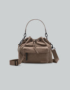 Gaston Luga Splash Bucket Crossbody Çanta - Weave Dusty Brown