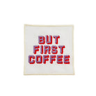 But First Coffee Desenli Kokteyl Peçete - 1 Adet Lila Pembe
