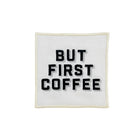 Dekoratif But First Coffee Desenli Kokteyl Peçete - 1 Adet Siyah Nakışlı