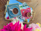 Dekoratif Candy Love Bird Pembe & Mavi Kokteyl Peçete