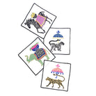 Dekoratif  Fil - Zebra - Kaplan - Leopar Desenli Kokteyl Peçete