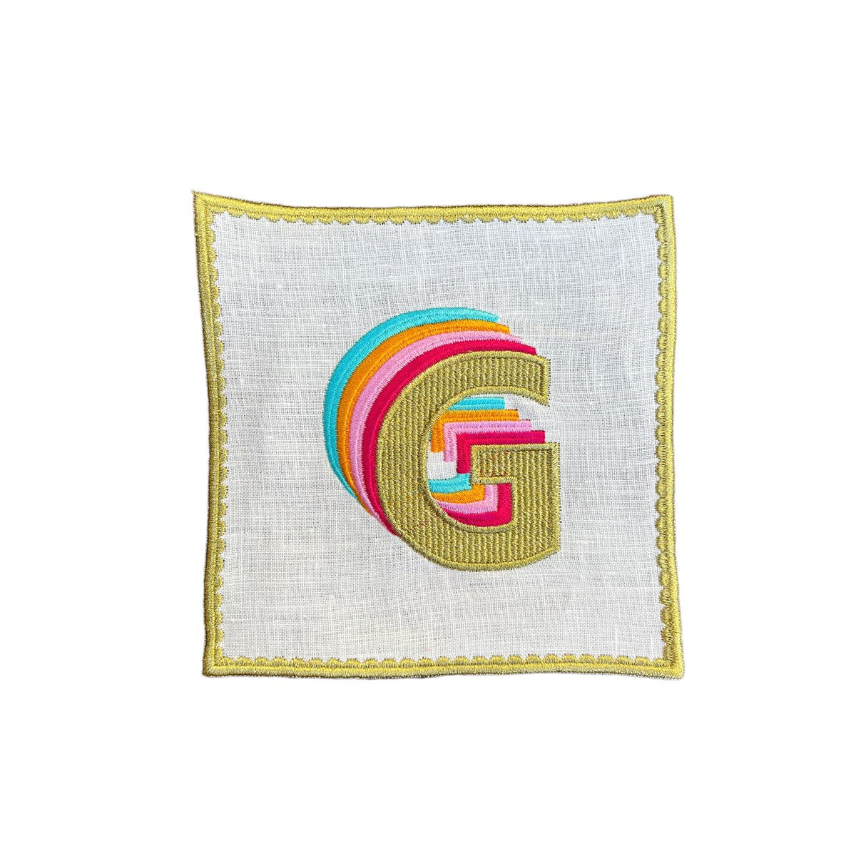 Rainbow ´´G´´ Harfi Krem Kokteyl Peçete  (1 Adet)
